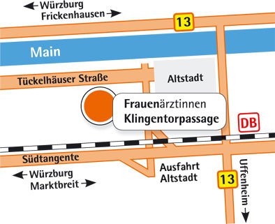 Anfahrt-Frauenaerztinnen-Ochsenfurt